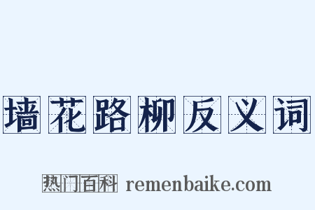 墙花路柳反义词是什么意思的图片
